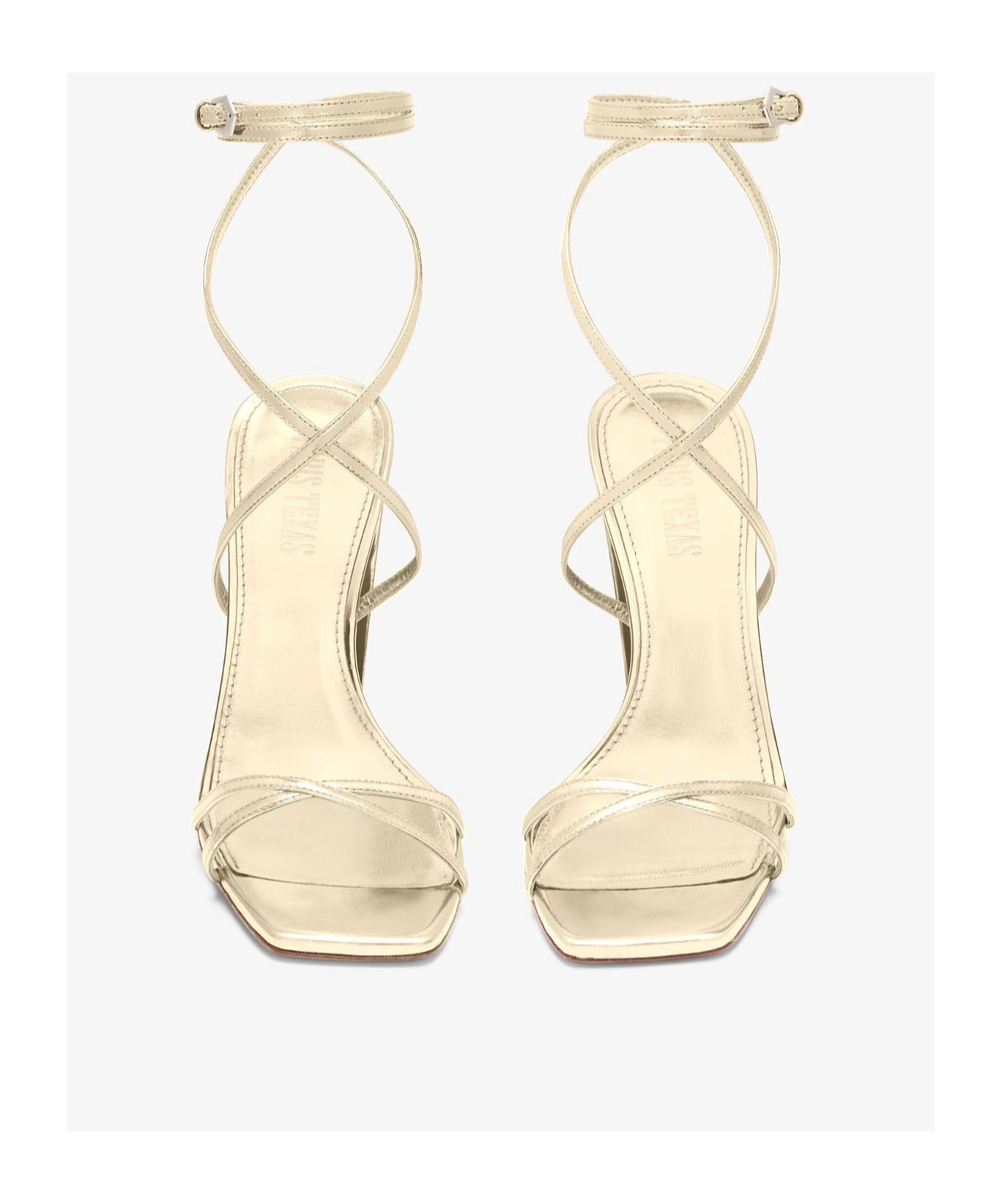Shop Paris Texas Diana Crossover Strap Heeled Sandals In Nude