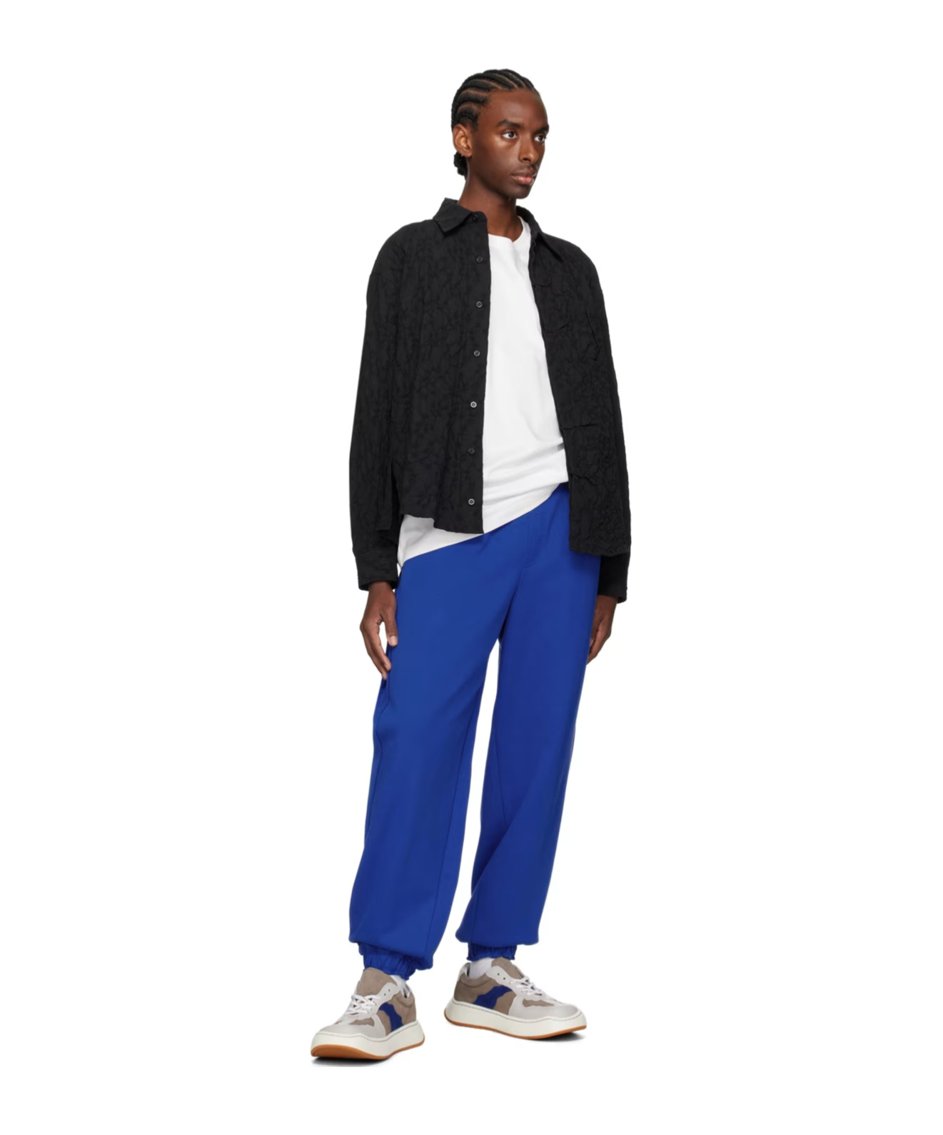 Ader Error Drawstring Pleated Sweatpants In Blue
