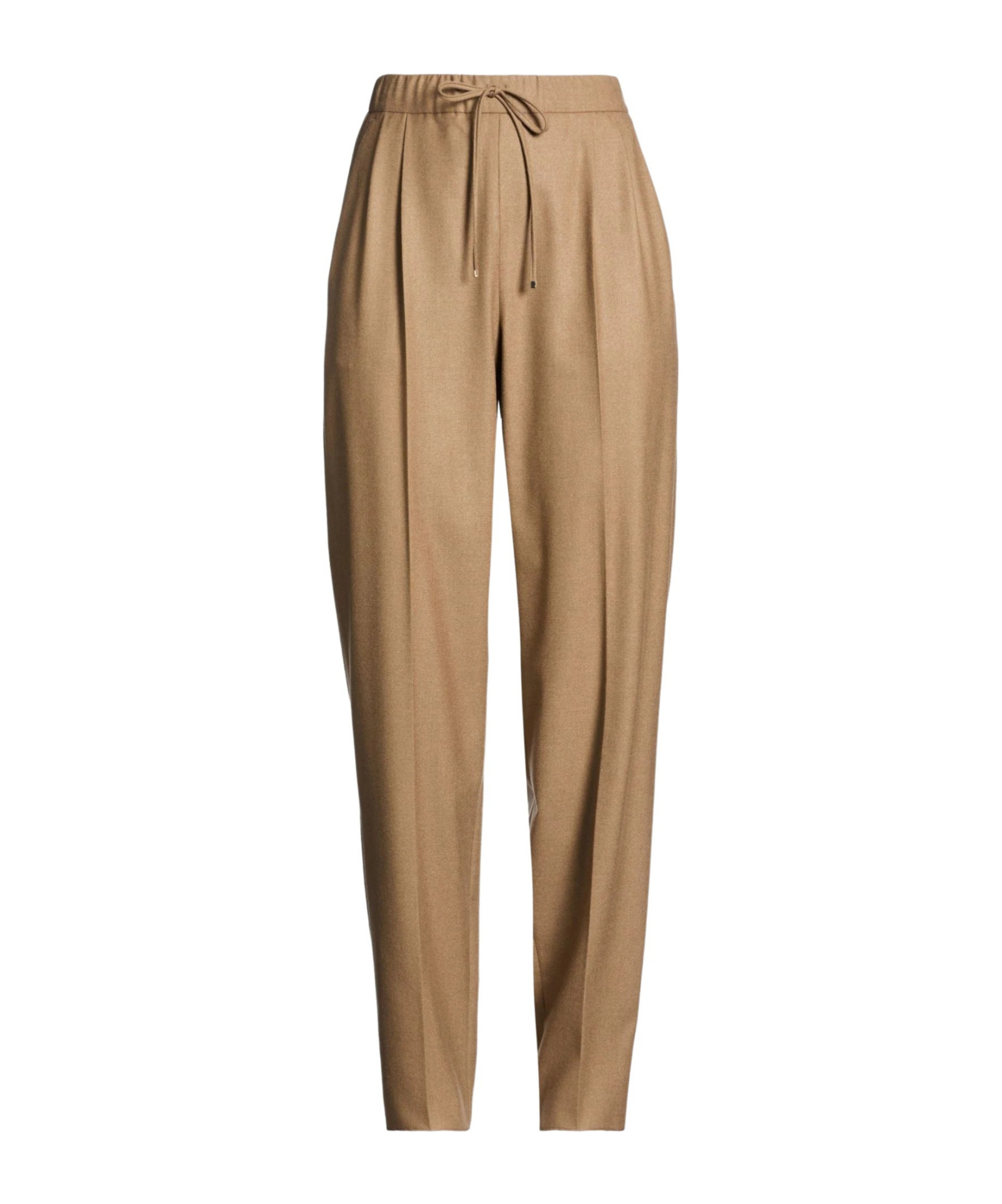 Max Mara Stretch Straight Leg Pants In Light Brown