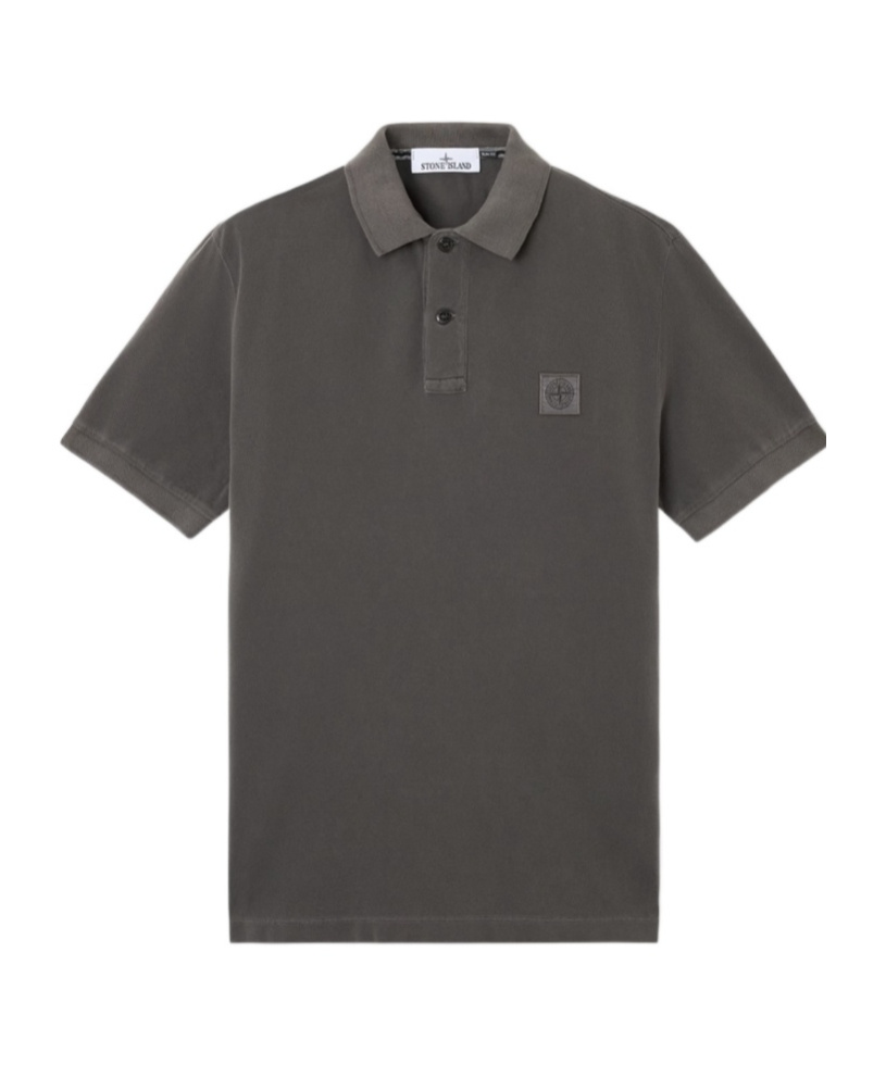 Stone Island Slim-fit Short-sleeve Polo With Compass Patch In Brown