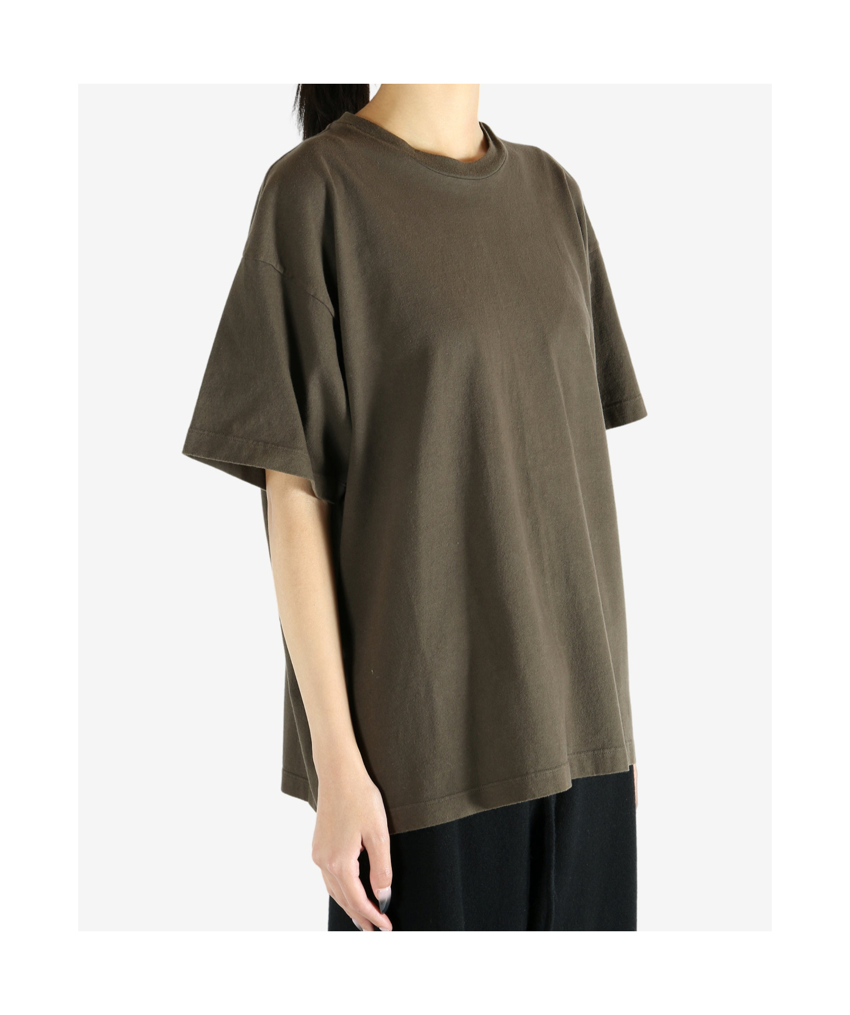 The Row Short-sleeve Boxy Top In Green