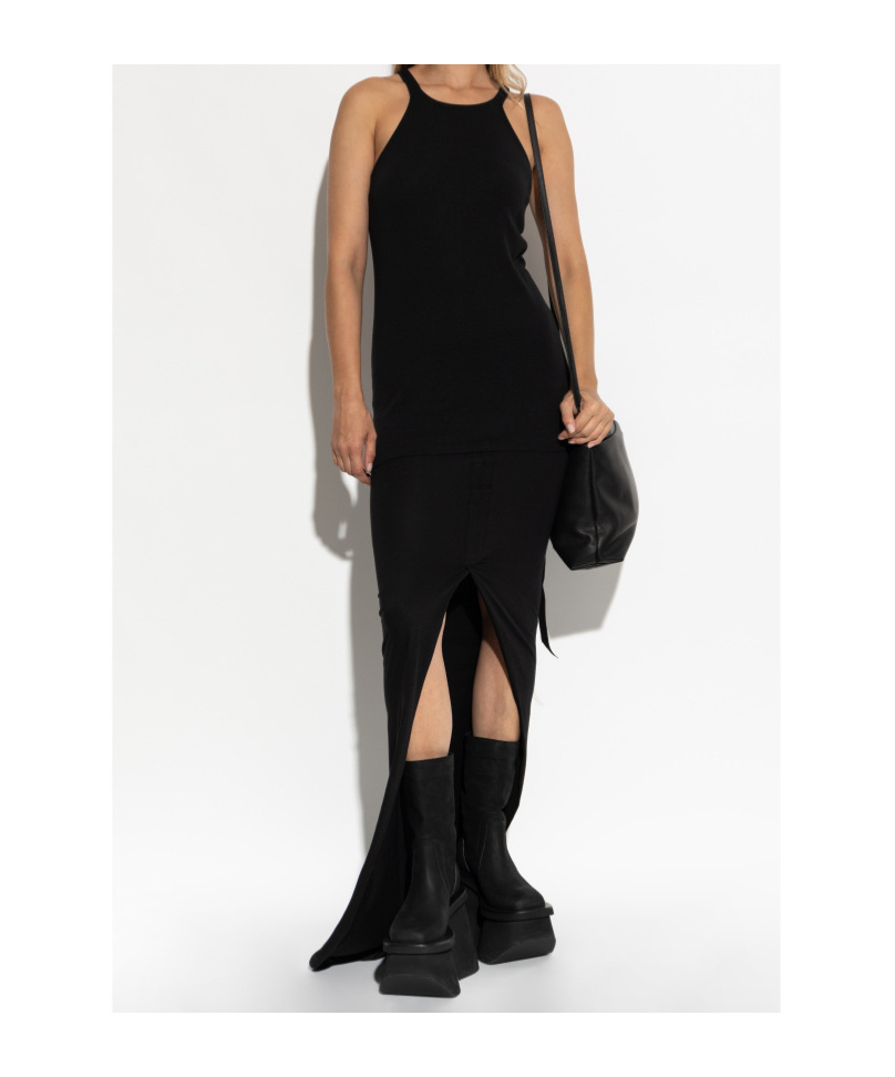 Rick Owens Drkshdw Racerback Organic Cotton Tank Top In Black