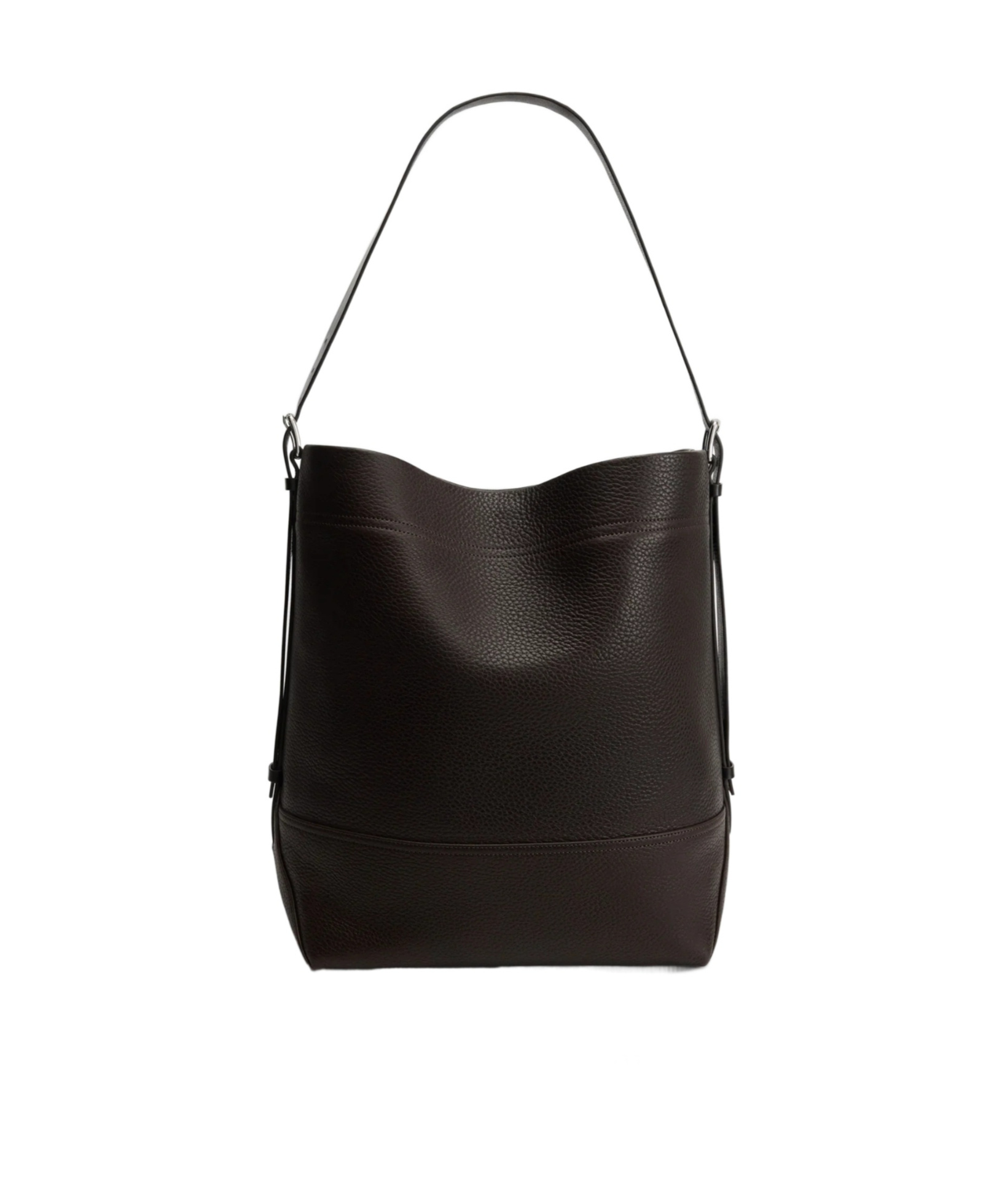 Lemaire Large Belted Tote Bag In Brown