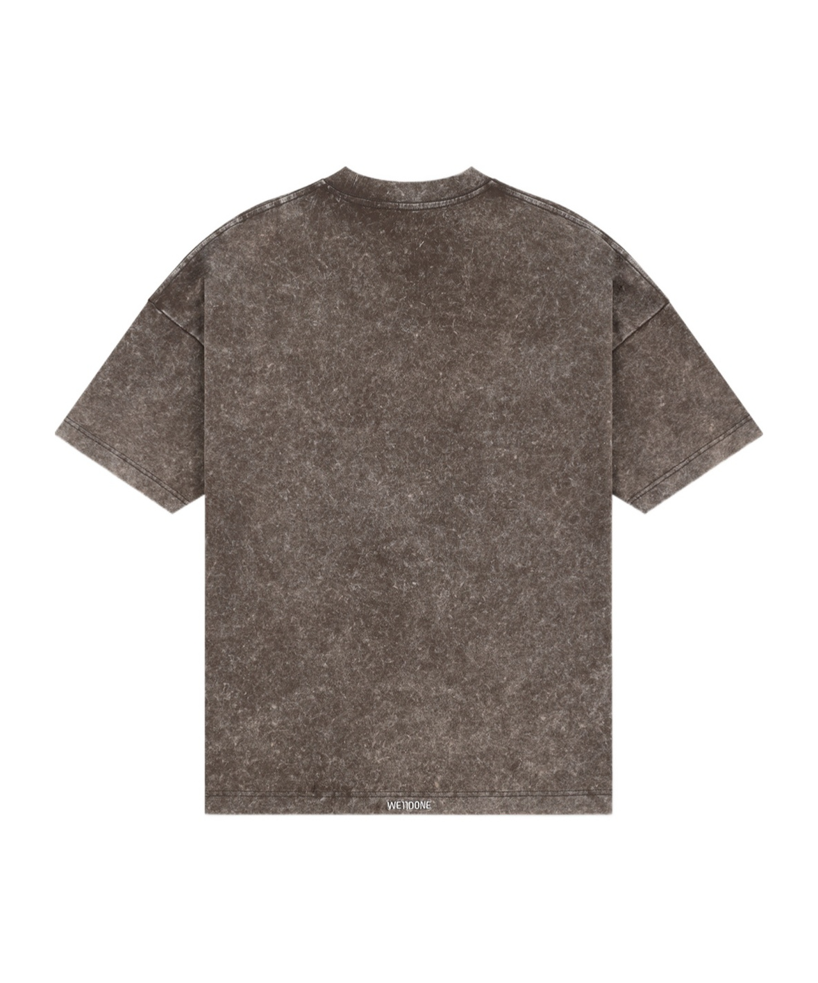 We11 Done Open-necked Black Shirt In Brown
