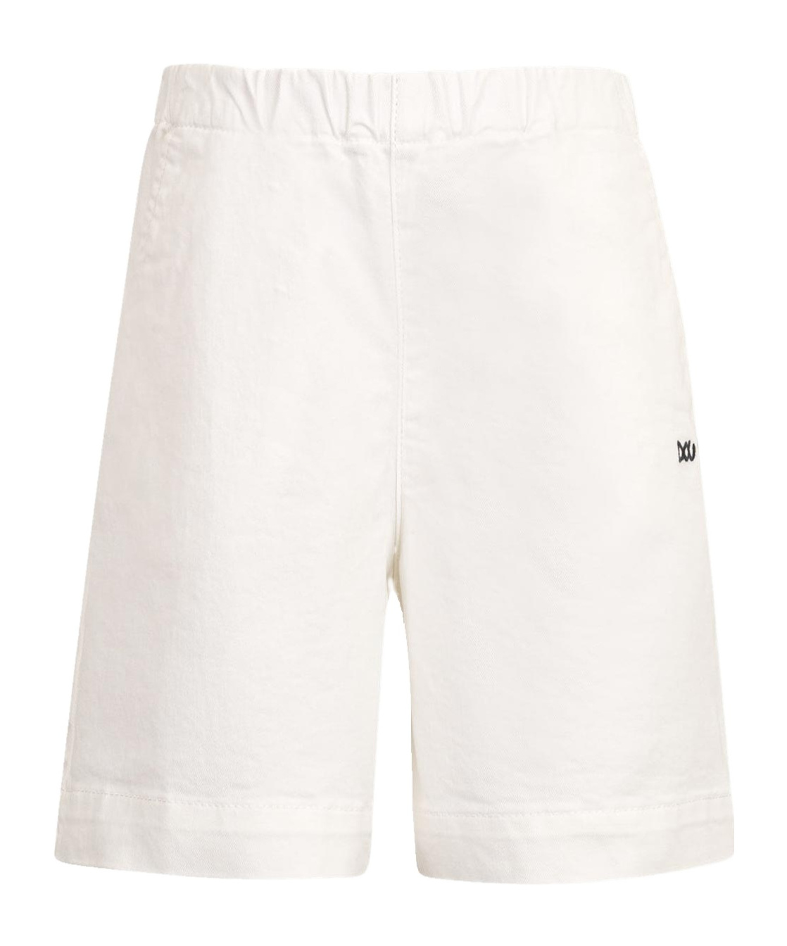 Douuod Elastic Waist Shorts In White