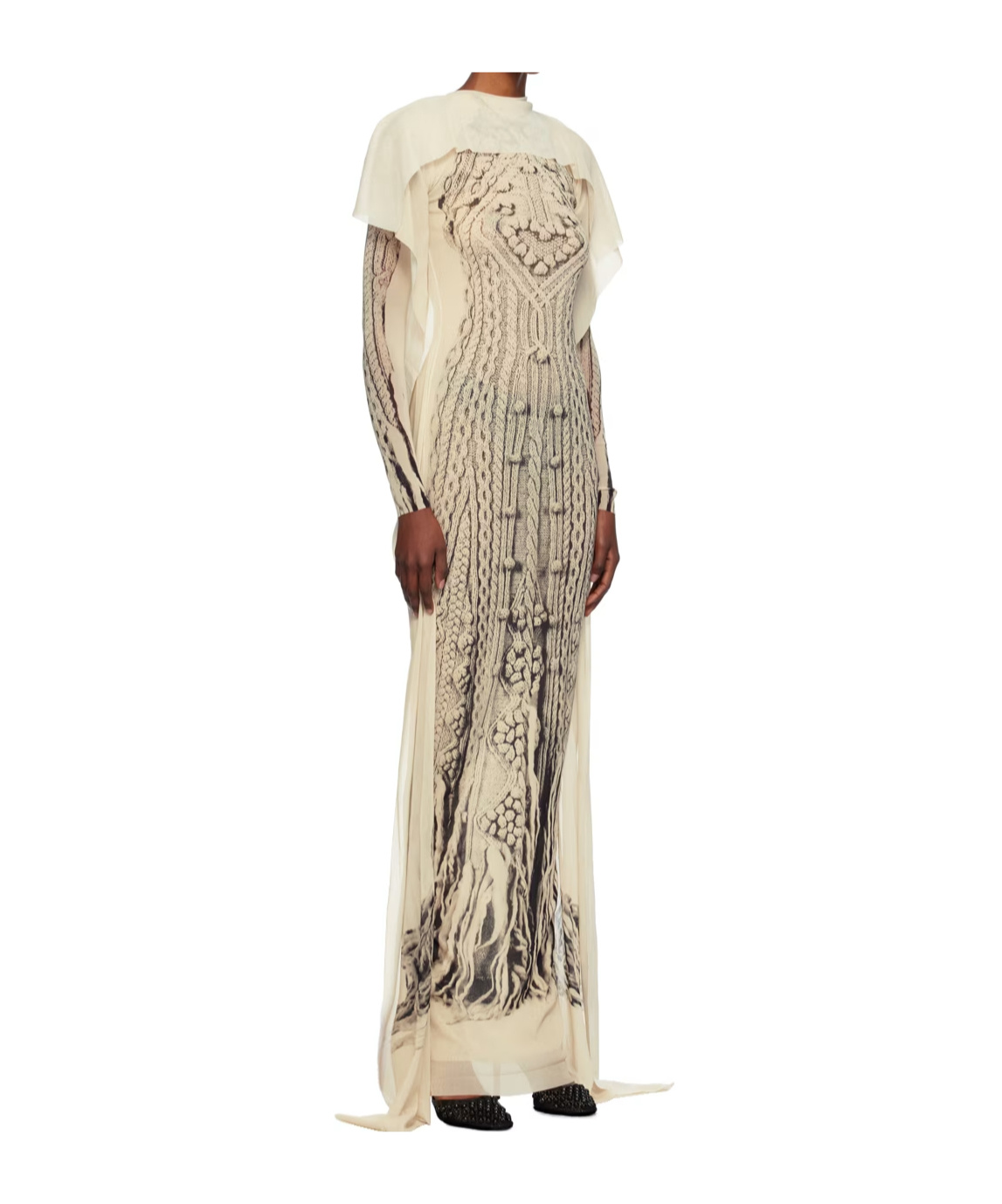 Jean Paul Gaultier Graphic Print Dress In Multi
