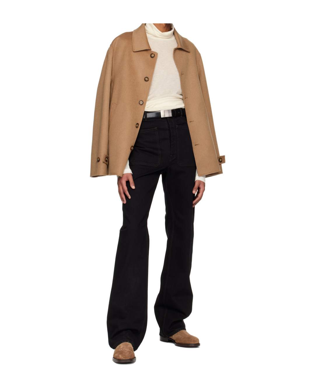 Filippa K Off-white Semi-sheer Turtleneck In Neutral