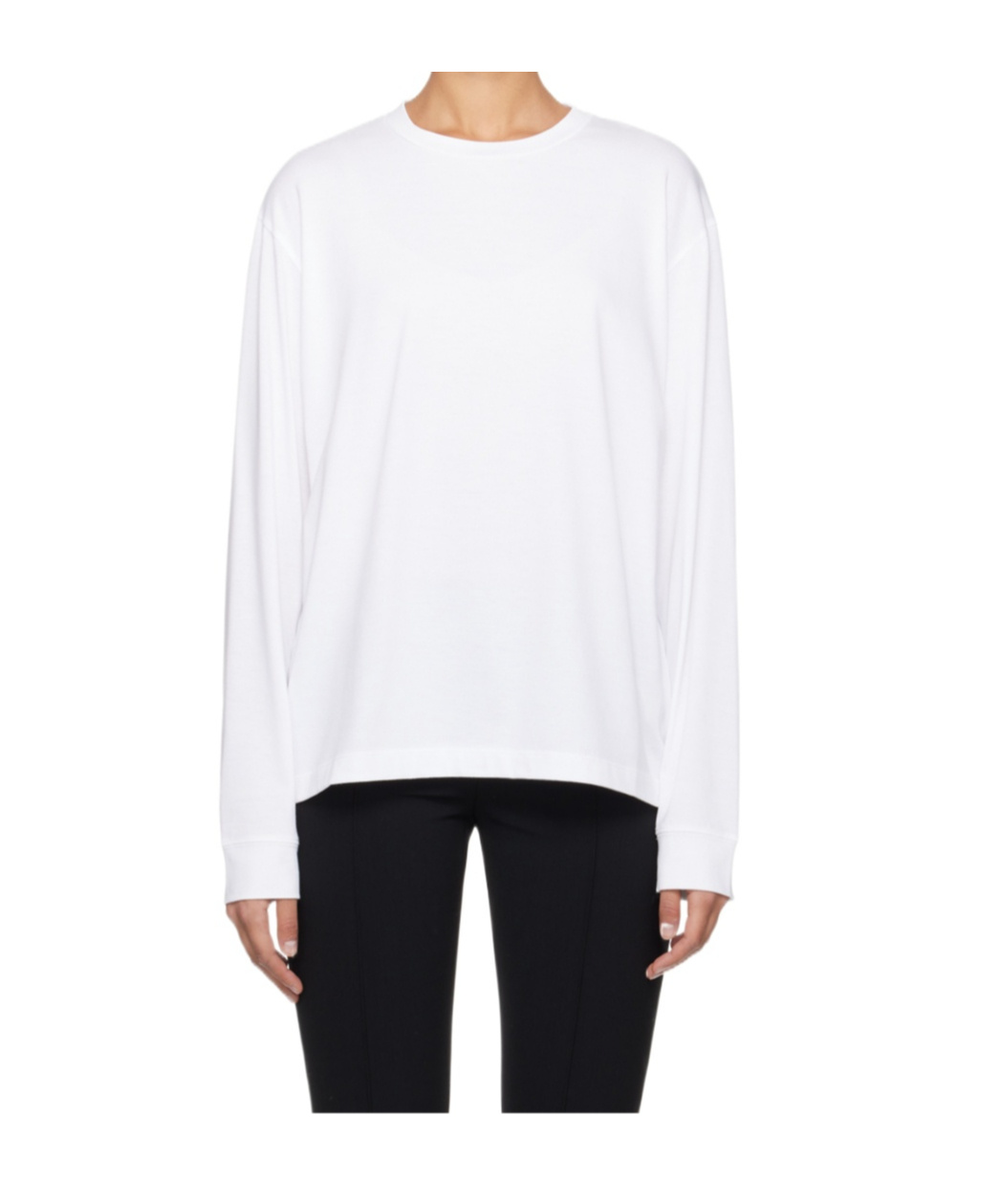 The Row Kabira Textured Cotton Long-sleeve T-shirt In White