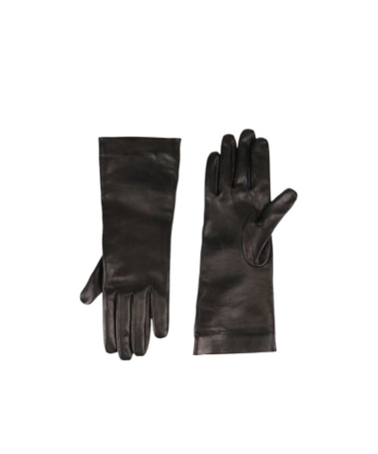 Saint Laurent Minimalist Solid-color Full-finger Gloves In Black