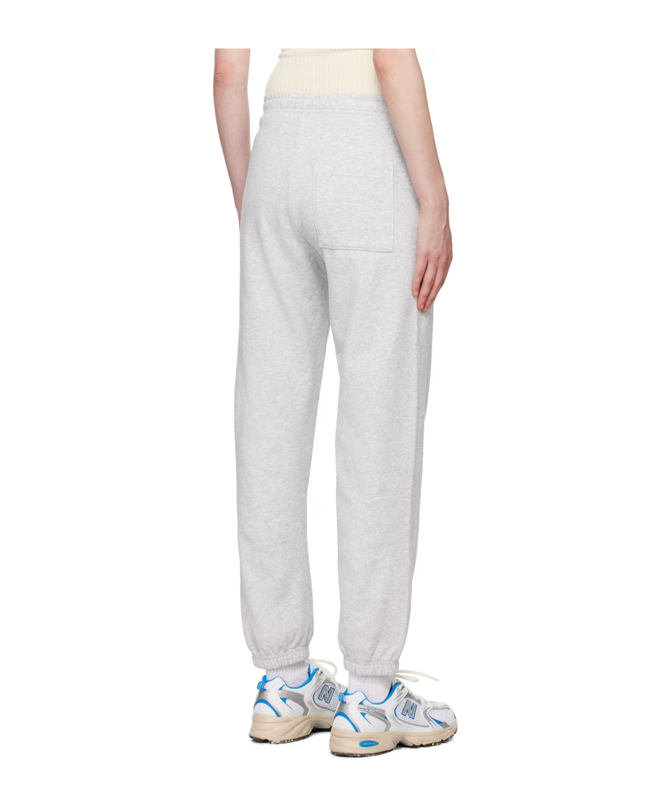 Shop Sporty And Rich Draw-cord Strap Sweatpants In White