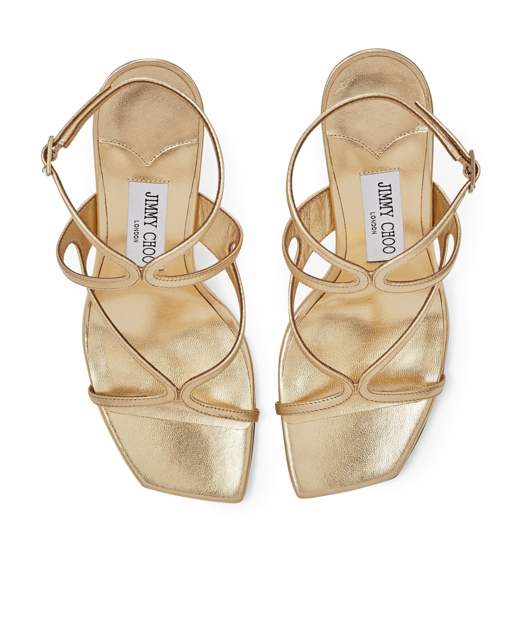 Jimmy Choo Azie 85 Square Toe High-heeled Sandals In Nude