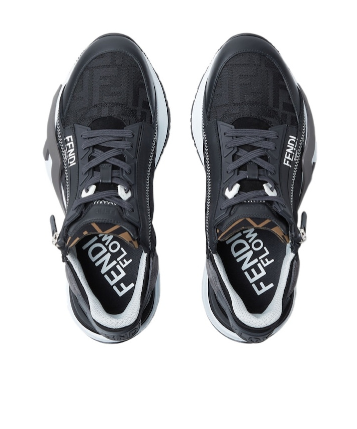 Fendi Men Flusso Di Scarpe Da Ginnastica In Brown