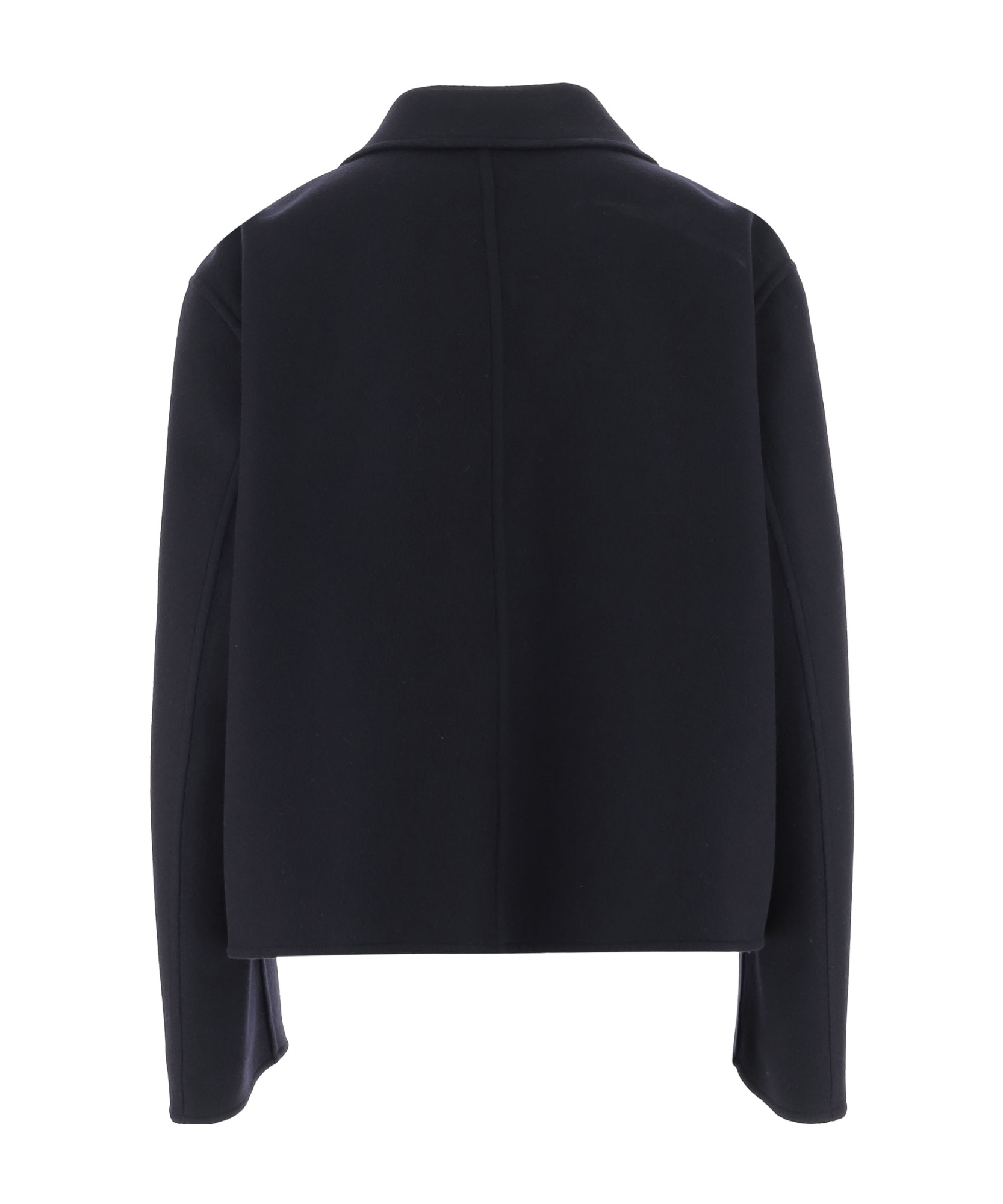 Jil Sander Wool Blazer With Collared Neck And Long Sleeves In Black