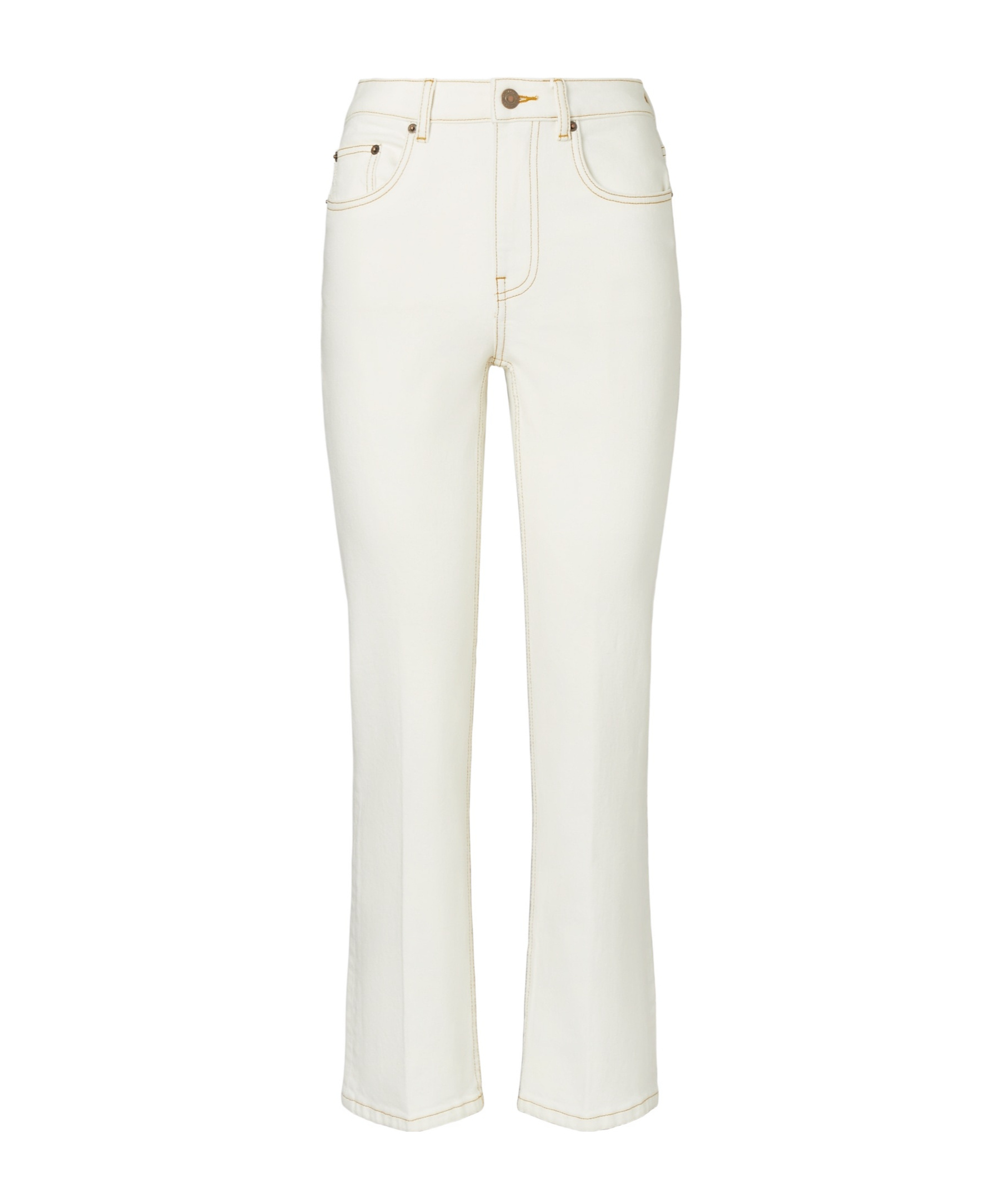 Tory Burch Mini Structured Relaxed Fit Pants In White