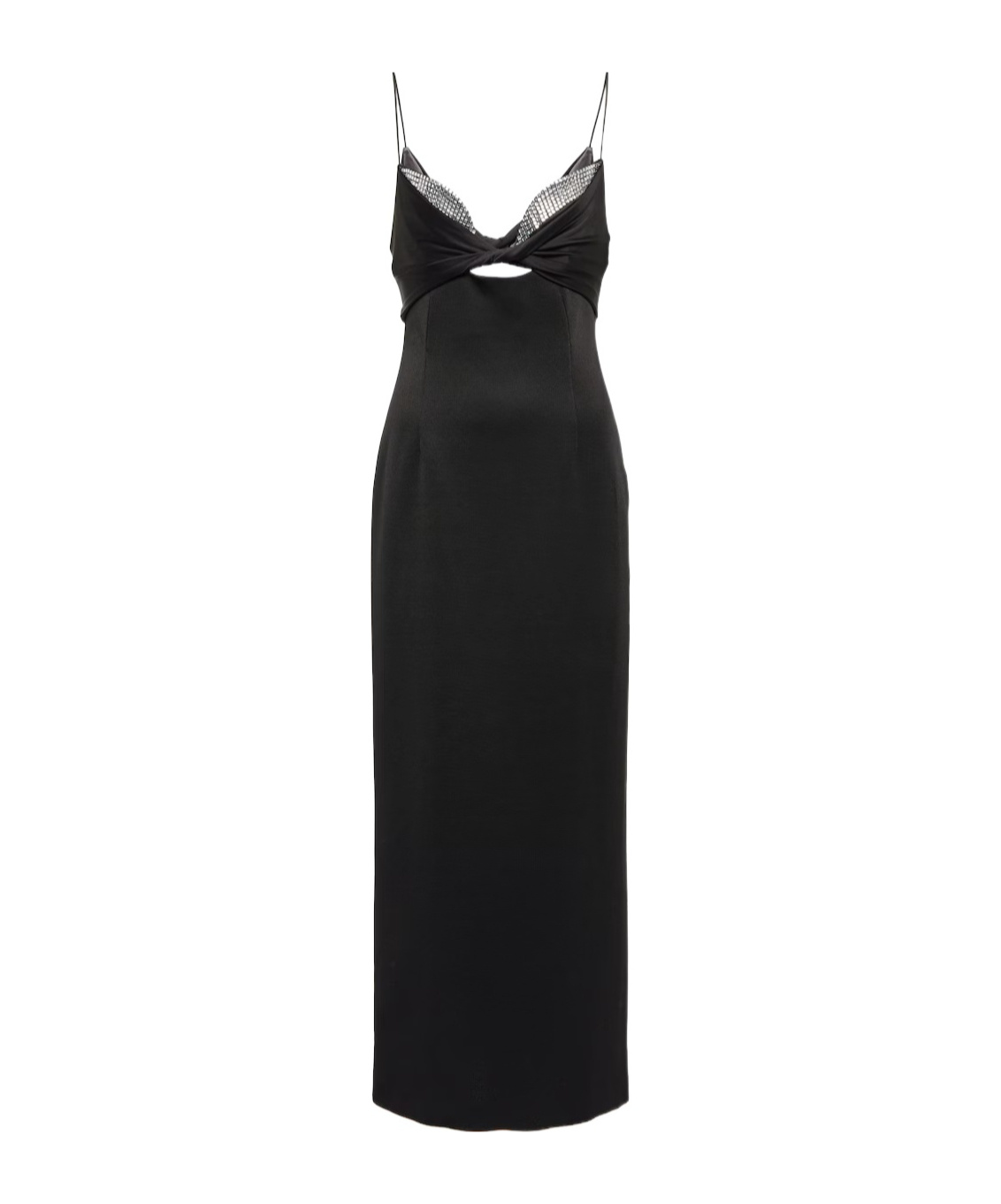 Galvan Crystal-embellished Maxi Dress In Black