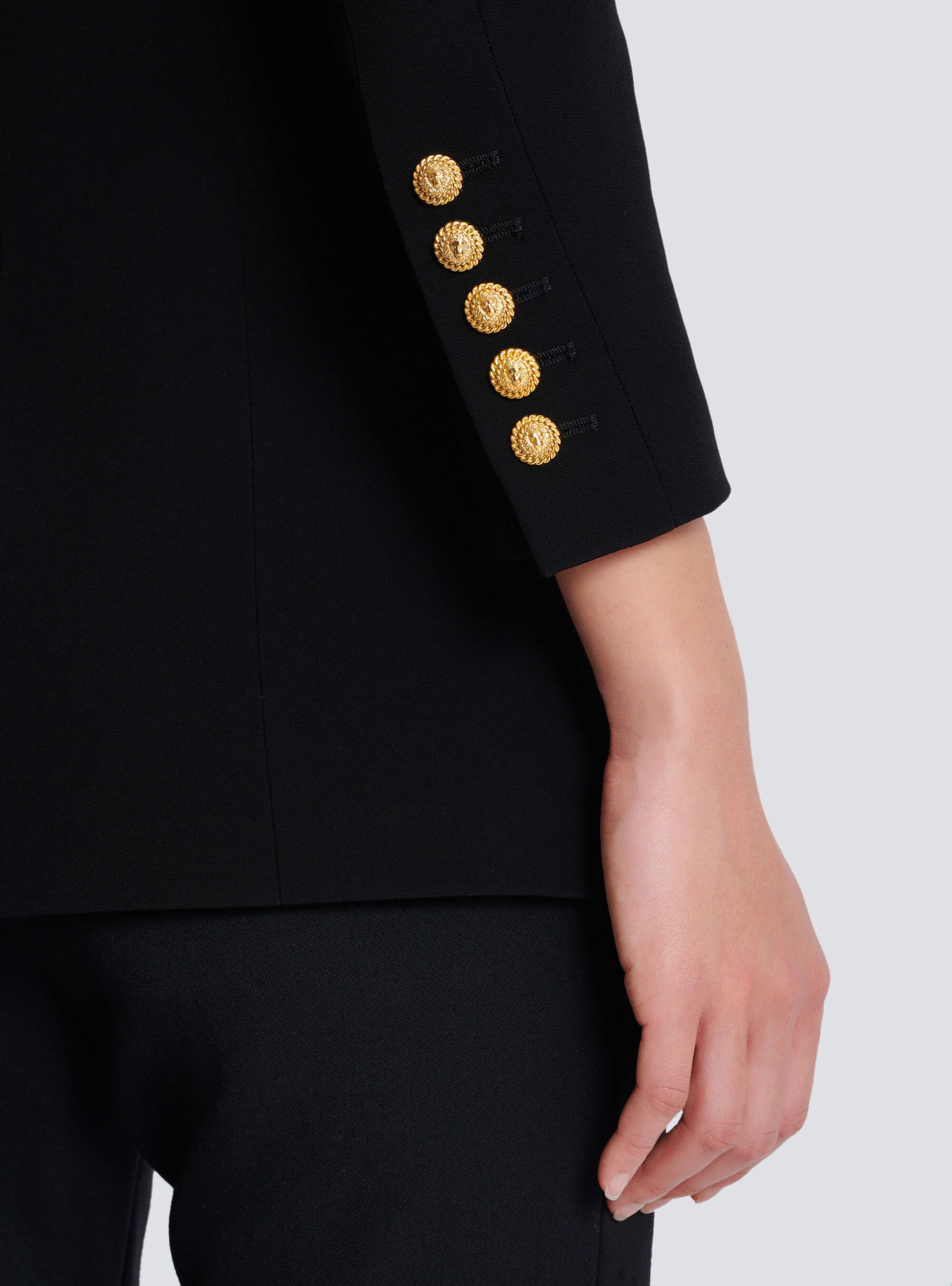 Shop Balmain Asymmetric Dress With Structured Shoulder In Black