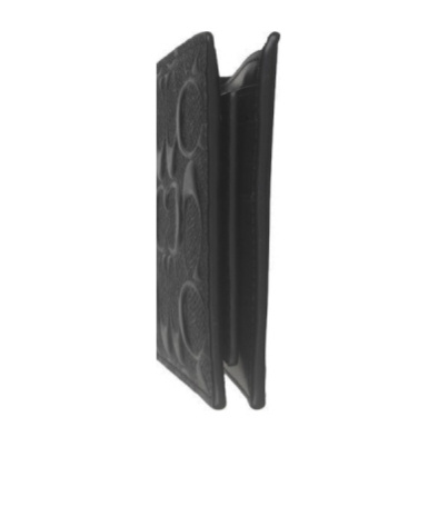Shop Coach Logo Folding Wallet In Black