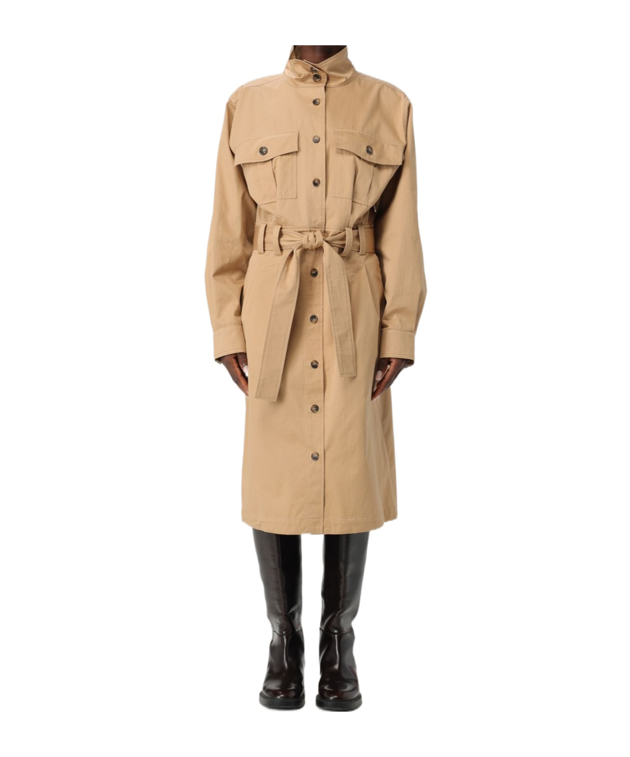 Apc Mireille Midi Dress In Nude