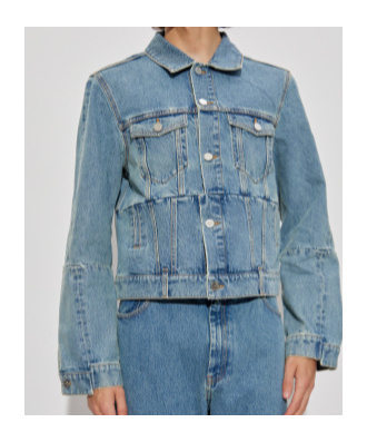 Vetements Panelled Denim Jacket In Blue