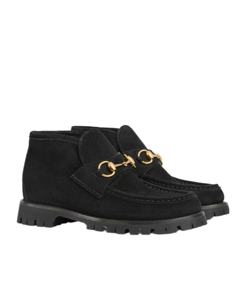 Gucci Horsebit Ankle Boot In Black