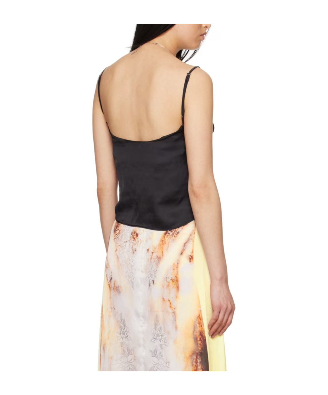 Y/project Cowl Neck Hook And Eye Top With Adjustable Straps For Women In Black