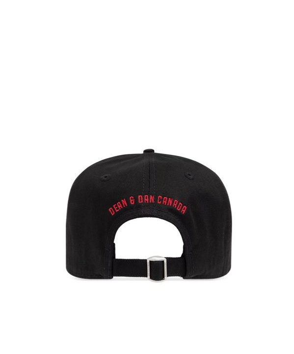 Dsquared2 Embroidered-logo Cotton Cap In Black