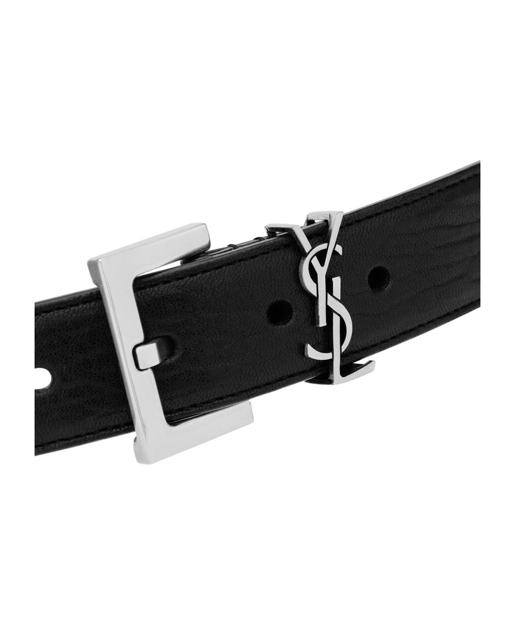 Saint Laurent Monogram Belt In Black