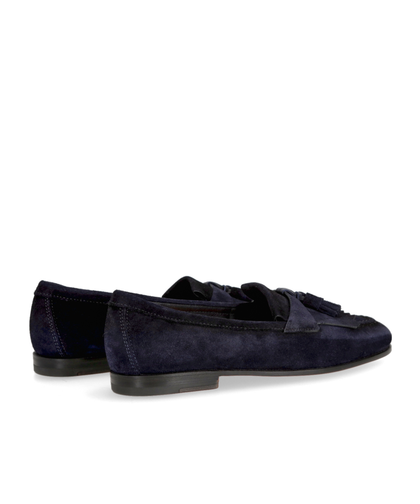 Santoni Round-headed Love Shoes In Black