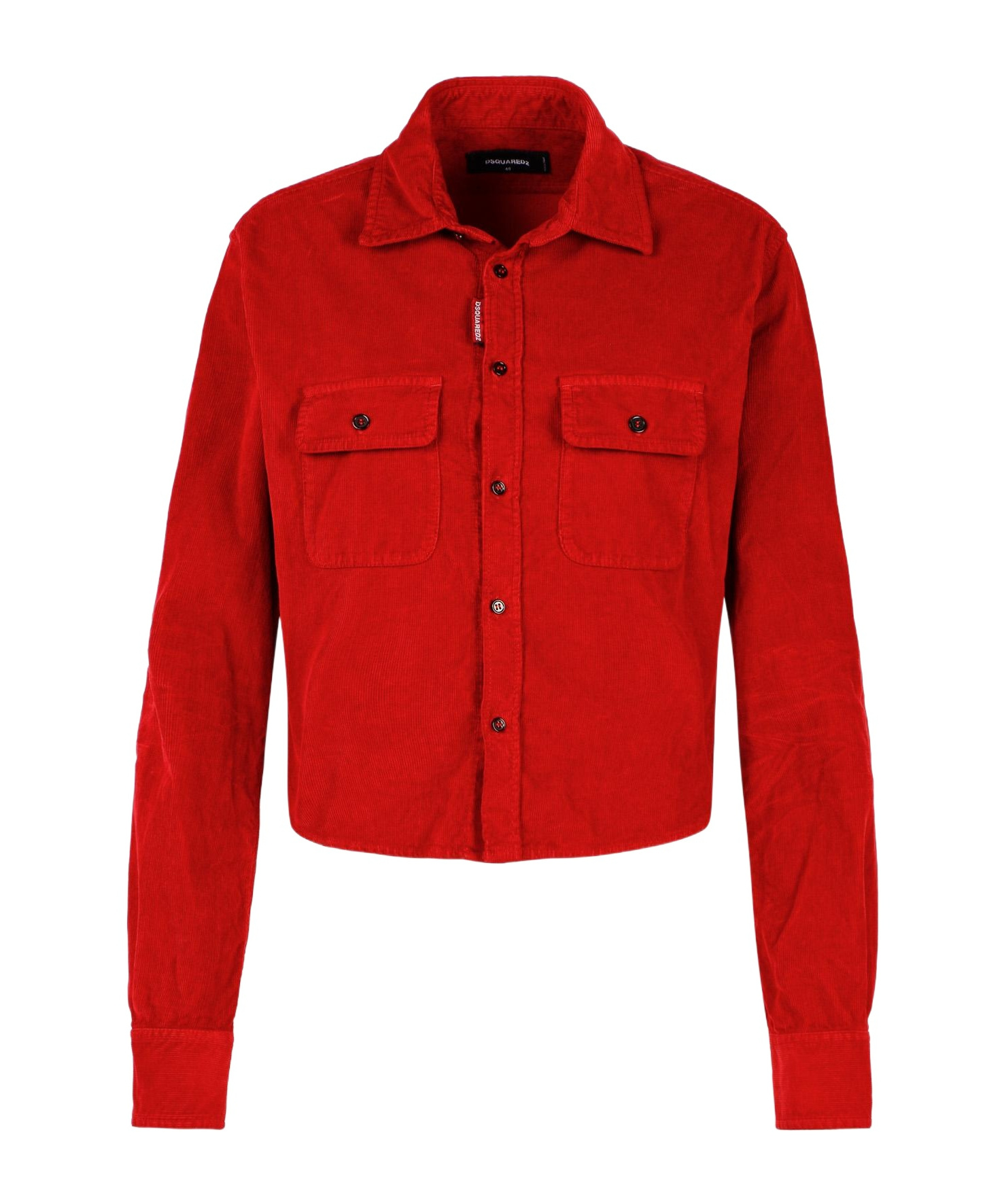 Dsquared2 'dean' Cotton Shirt Pockets In Red