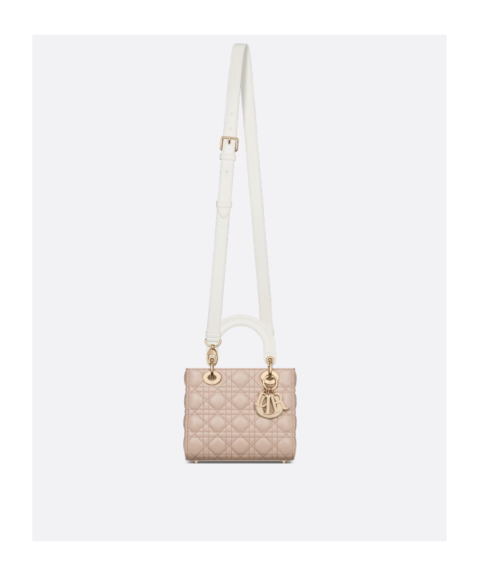 Dior Small Lady  Shoulder Bag In Nude