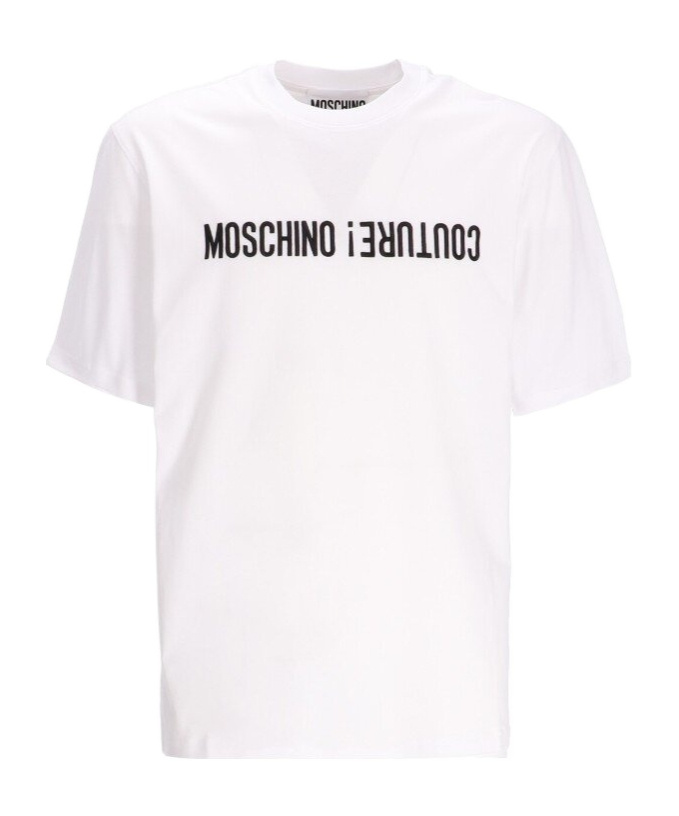 Moschino Upside Down Logo T-shirt In White