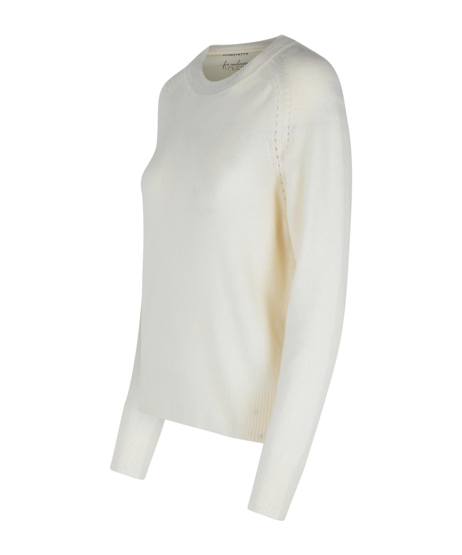 Purotatto Long-sleeved Sweater In White