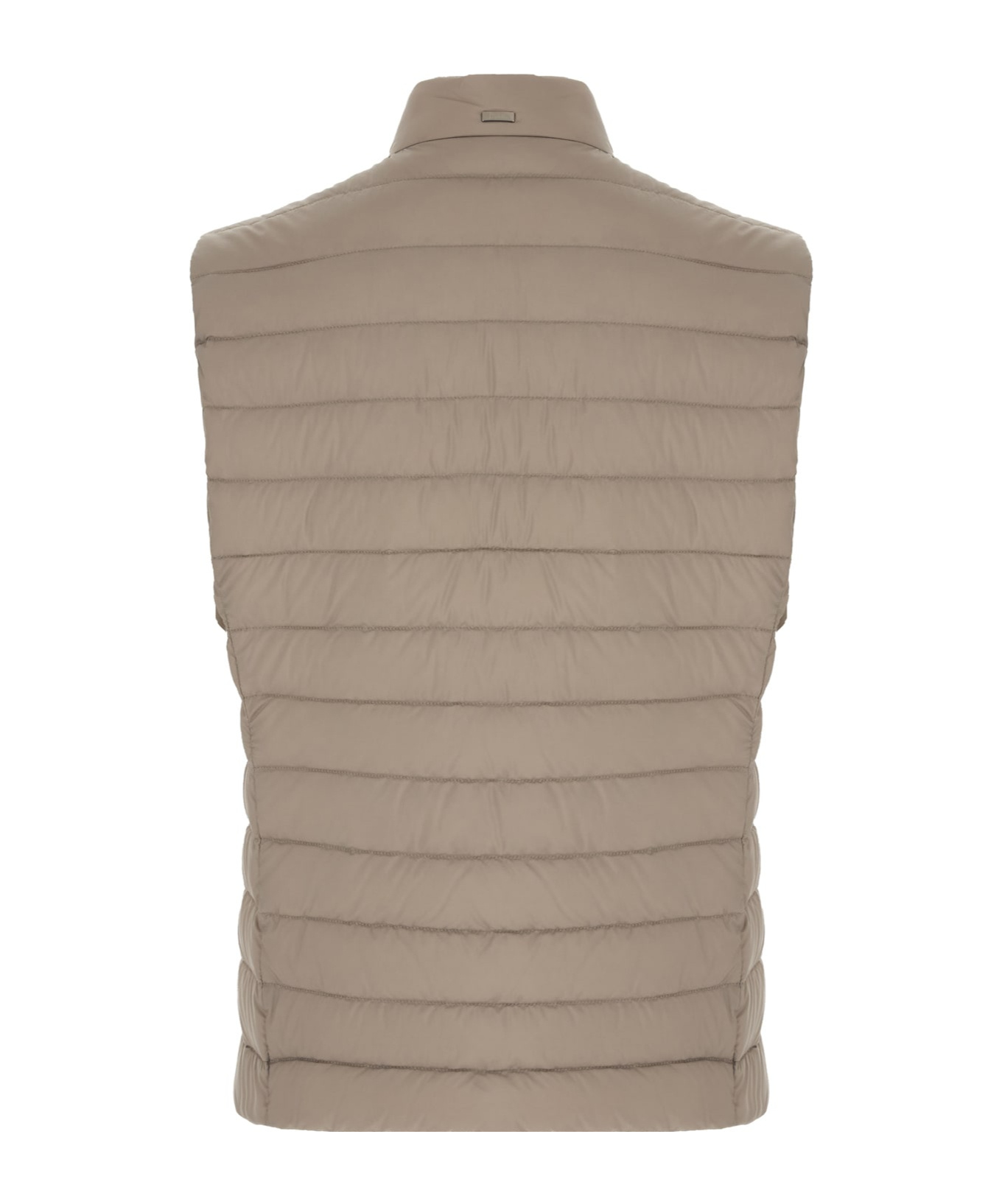 Herno Upright Neck Down Vest In Nude