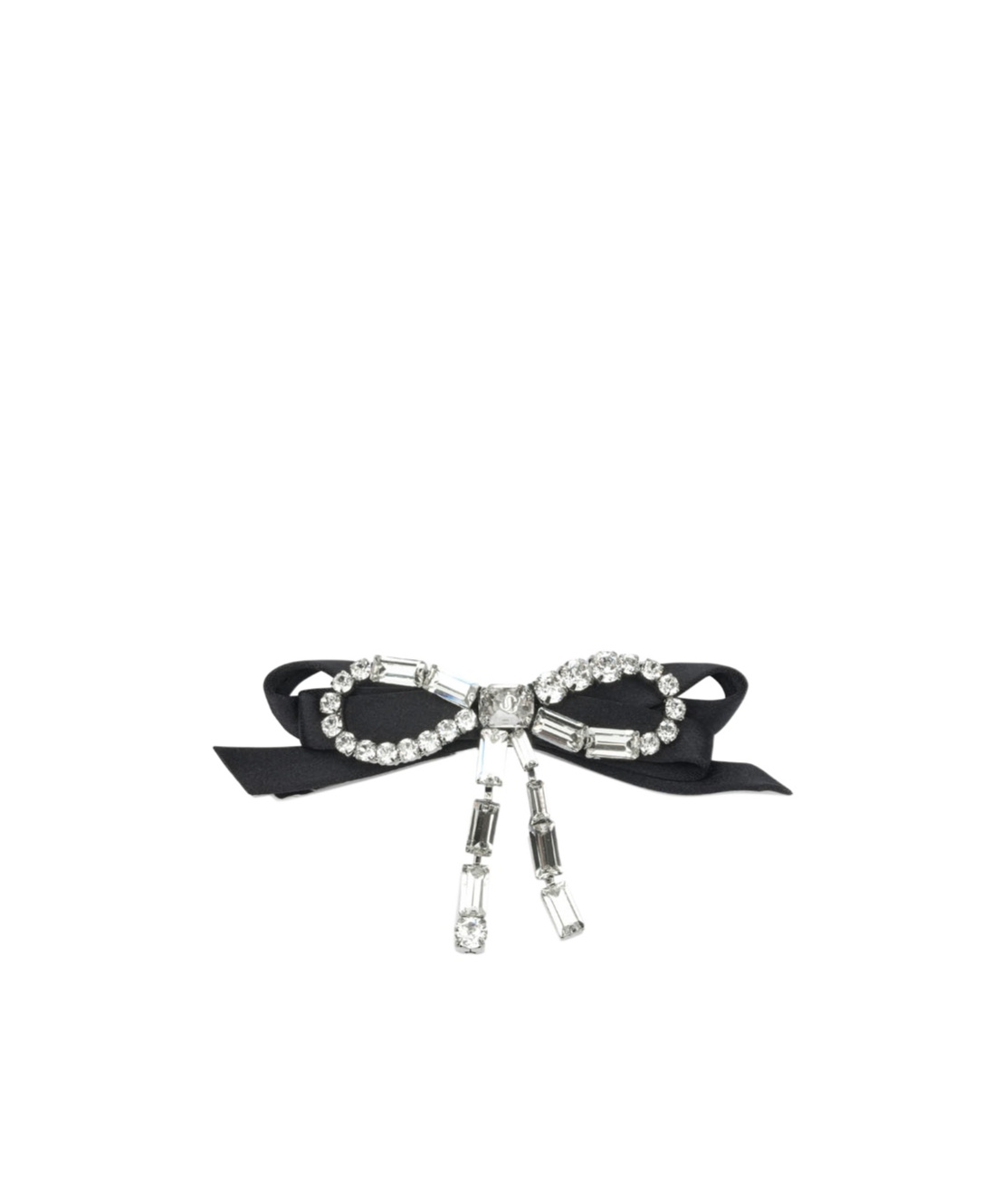 Jimmy Choo Embellished Bow Hair Clip In Metallic