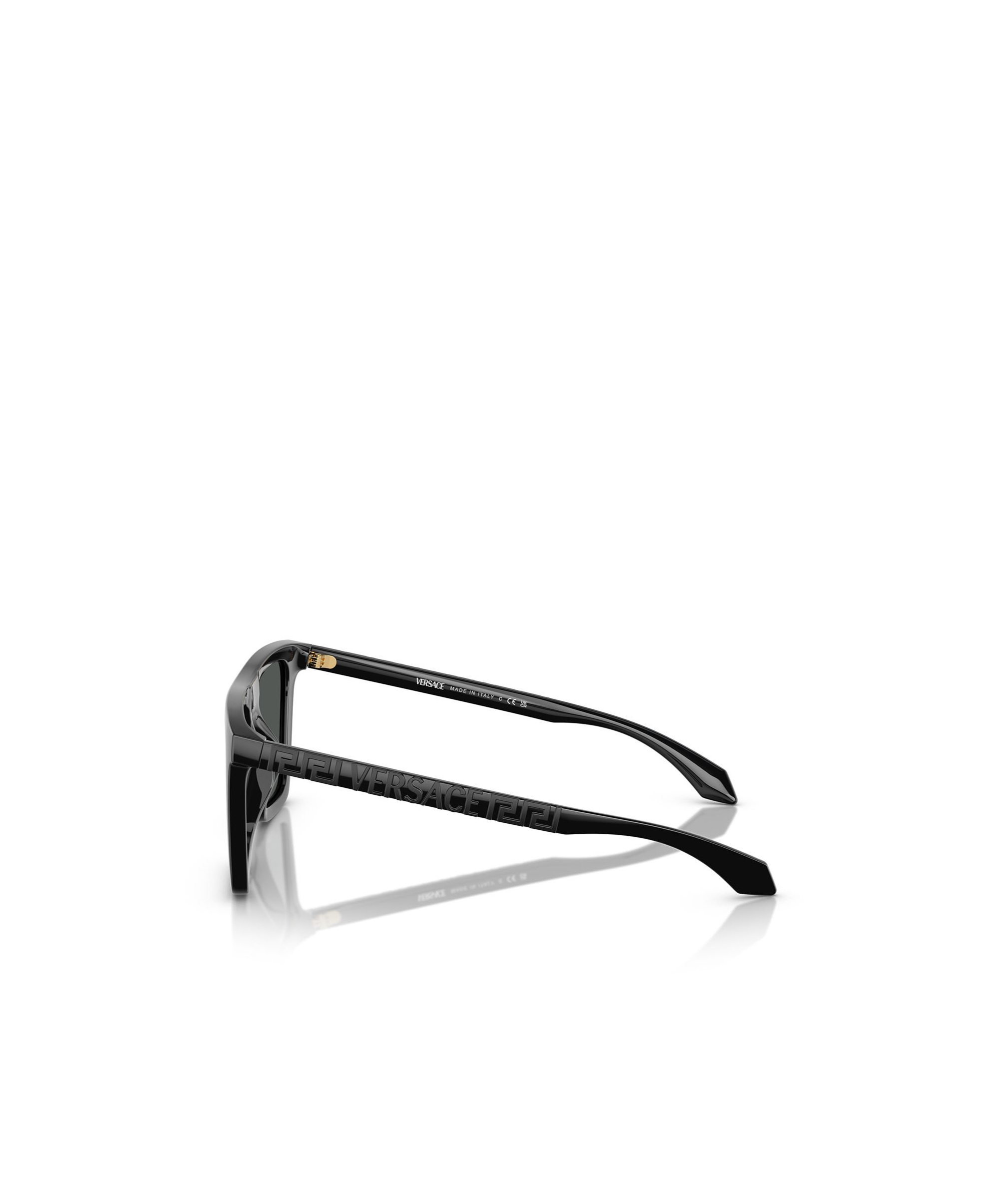 Versace Greca Square-frame Sunglasses In Black