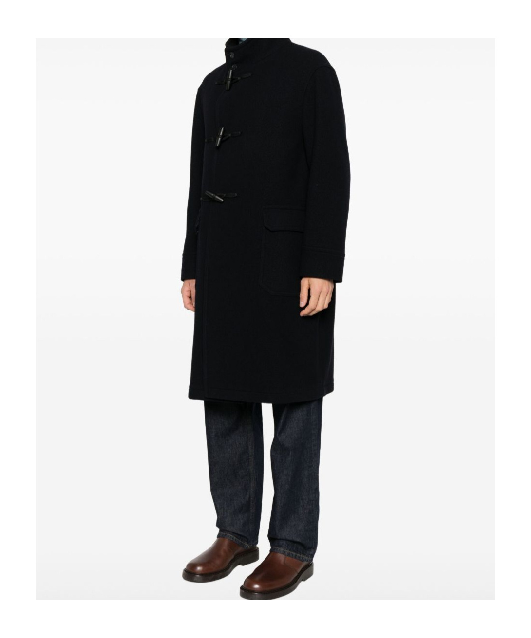 Tagliatore Tailored Blue Coat With Structured Silhouette And Timeless Appeal In Black