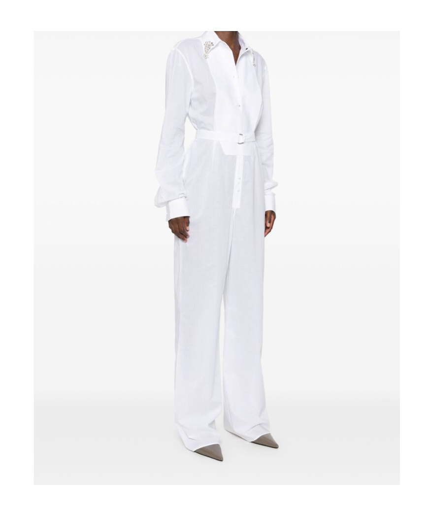 Prada Batiste Jumpsuit In White
