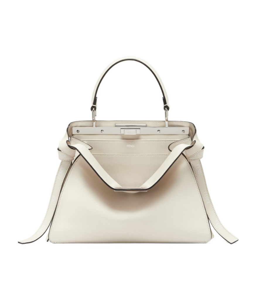Fendi Peekaboo Iseeu Medium Tote Bag In White