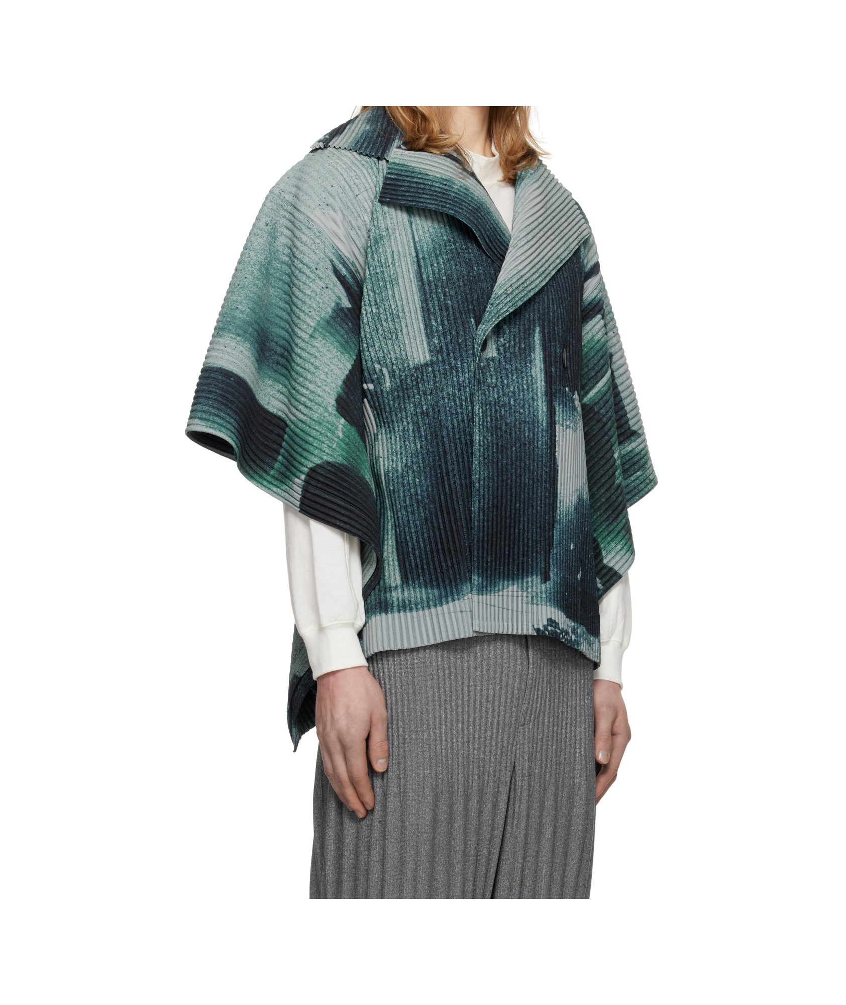 Issey Miyake Gray Wind Walk Jacket In Gray