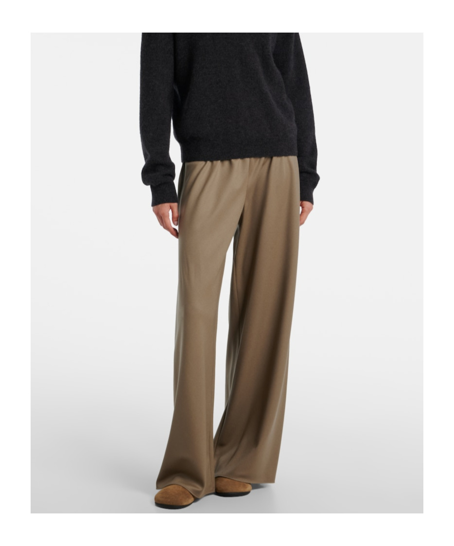 The Row Gala Virgin Wool Wide-leg Pants In Brown