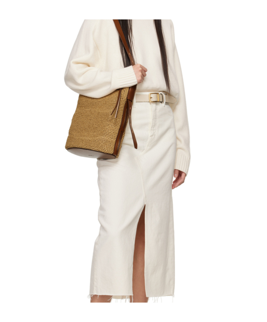 Rag & Bone Beige Small Rebound Textured Belt