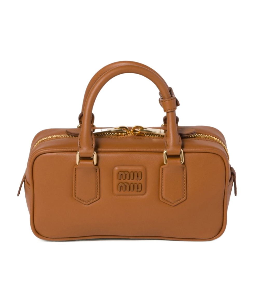 Miu Miu Arcadie Regular Cognac Coloured Top Case Women In Brown