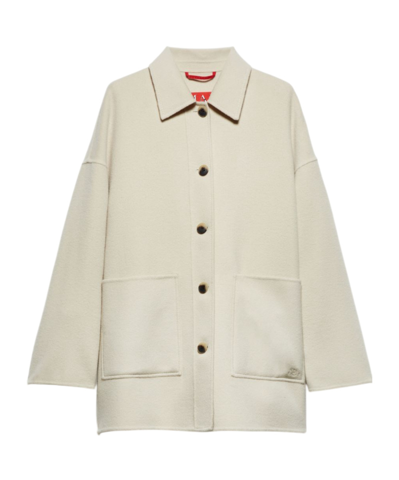 Maxco. Double-layer Wool Shirt Jacket In Neutral