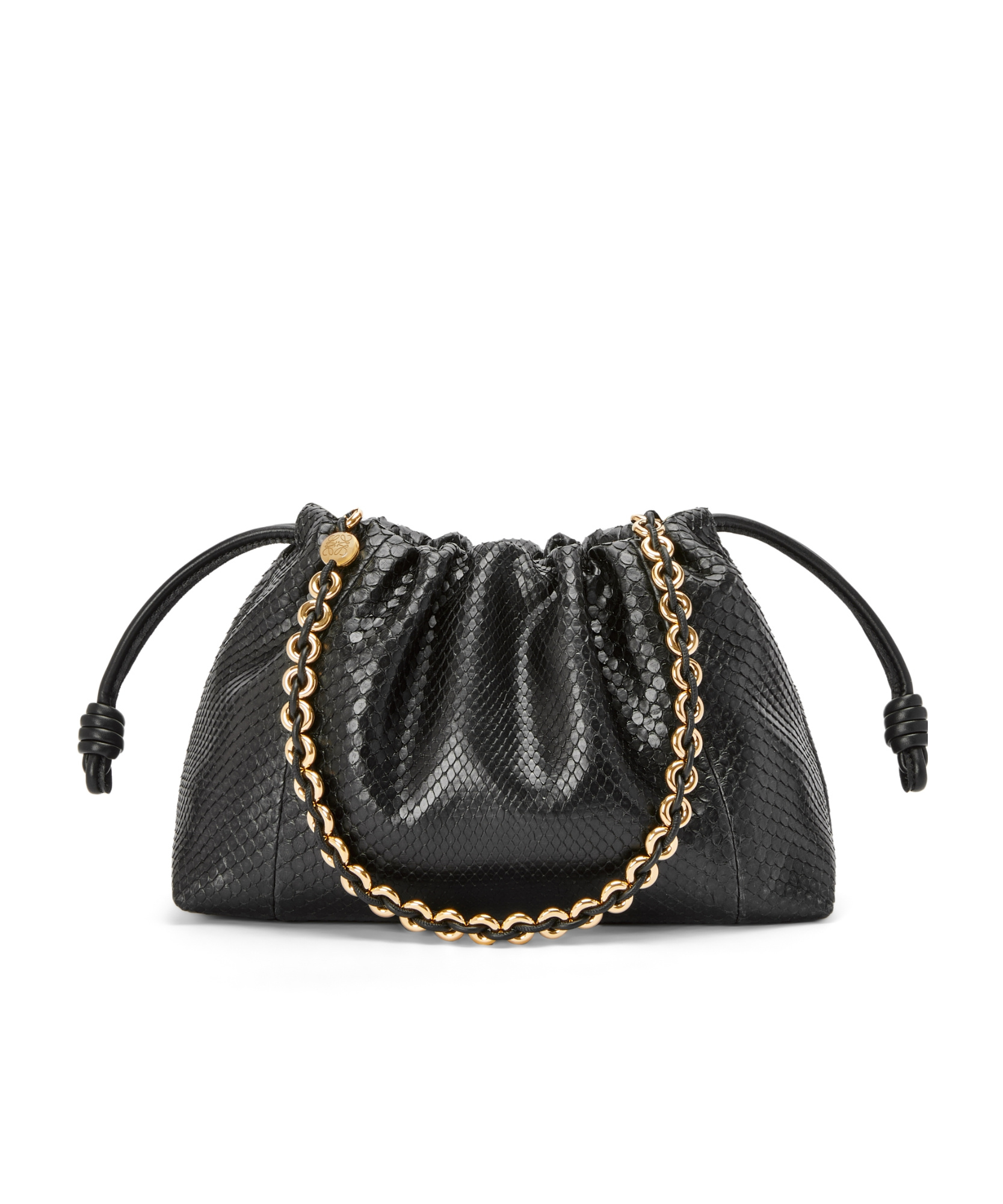 Shop Loewe Medium Drawstring Shoulder Bag In Black