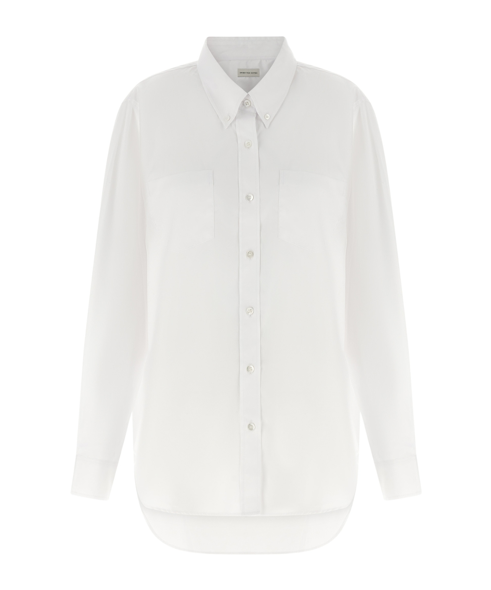 Dries Van Noten Loose Cotton Shirt In White