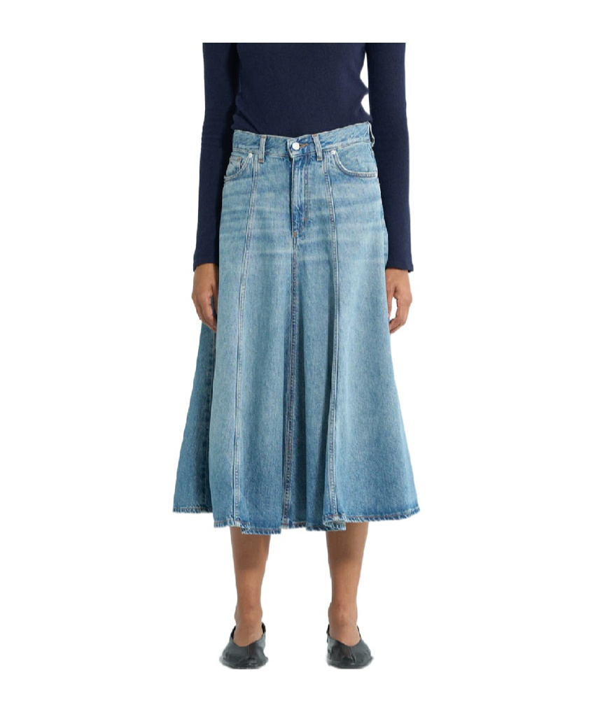 Shop Haikure Serenity Midi Skirt In Blue