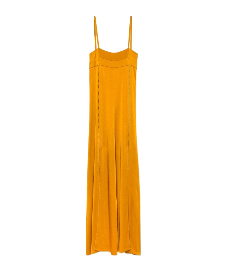Forte Forte Spaghetti Strap Dress In Orange