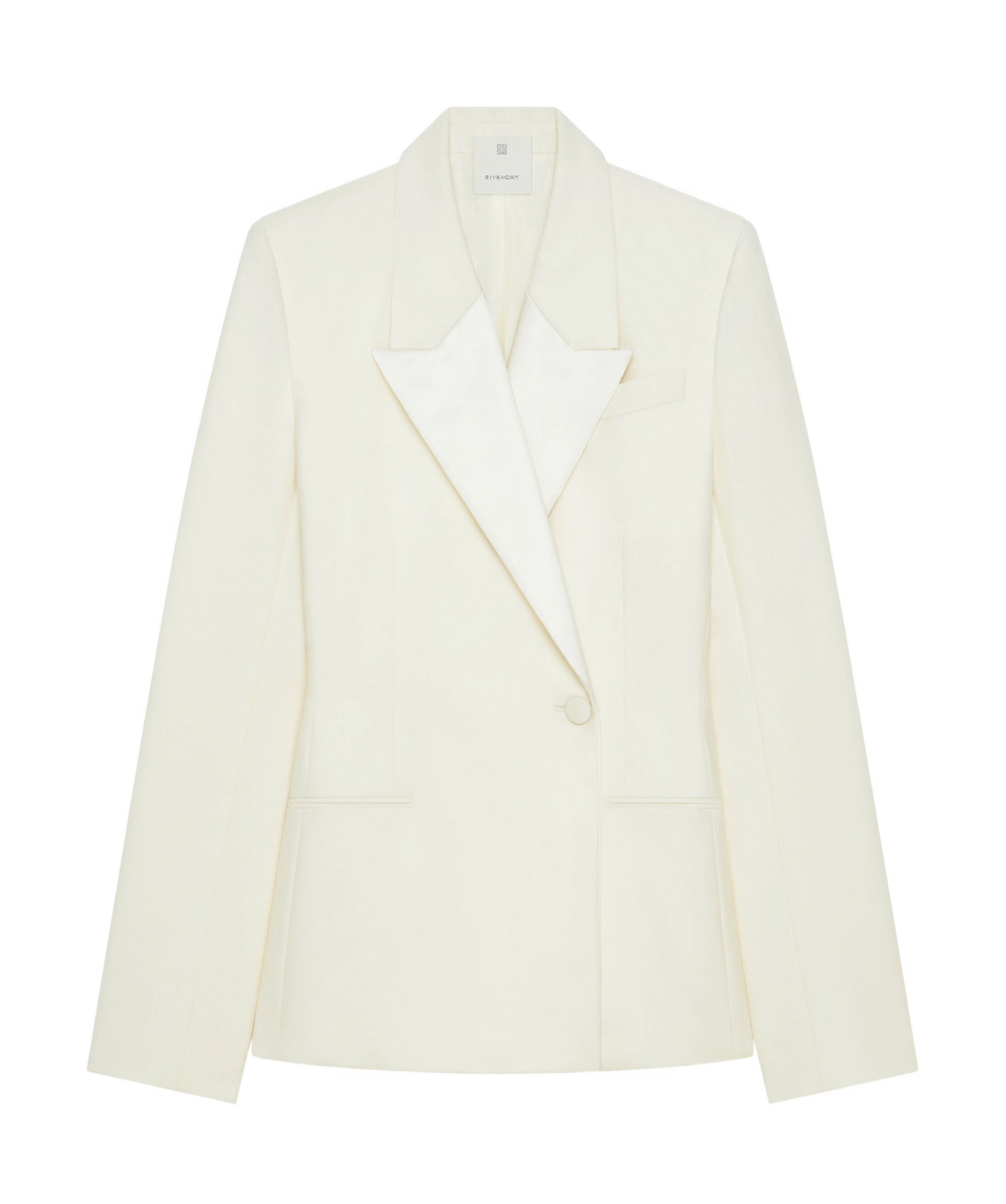 GIVENCHY SLIM FIT JACKET IN WOOL AND MOHAIR WITH SATIN COLLAR