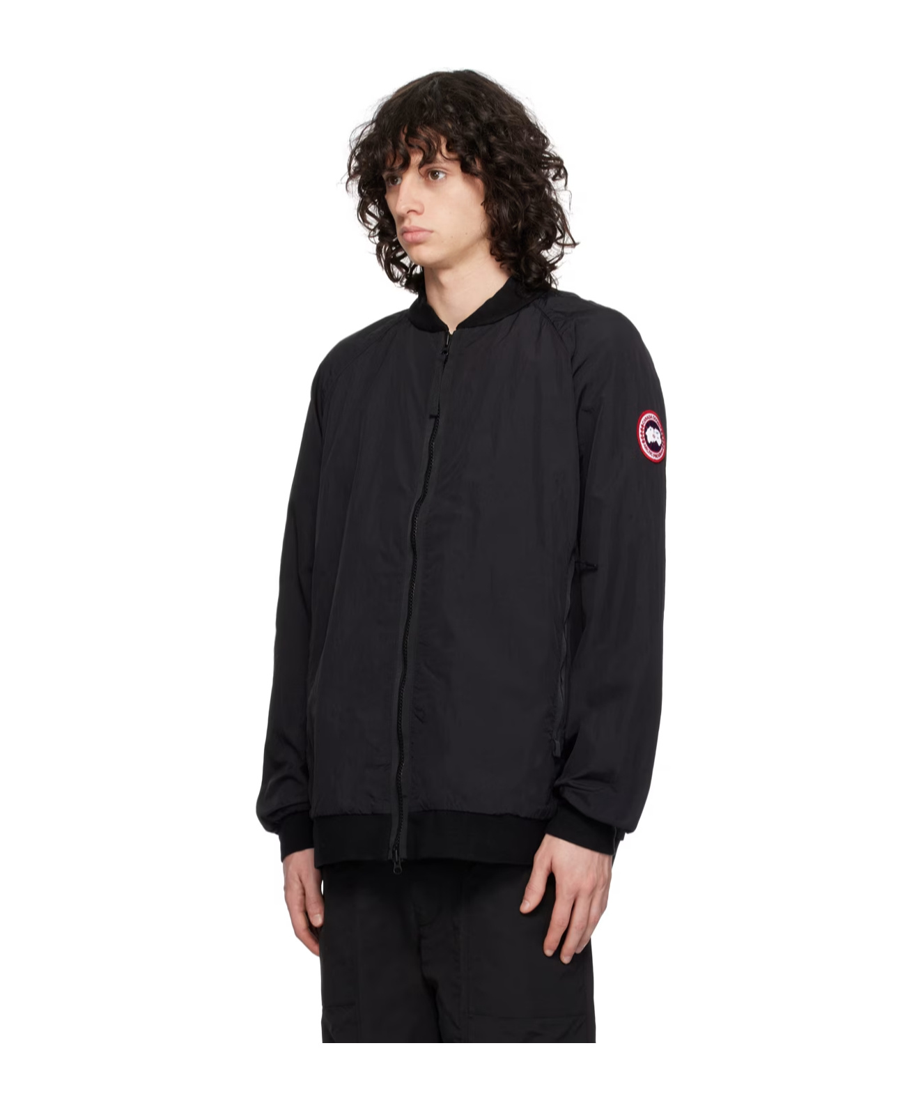 Canada Goose Fabe Zipper Casual Jacket In Black