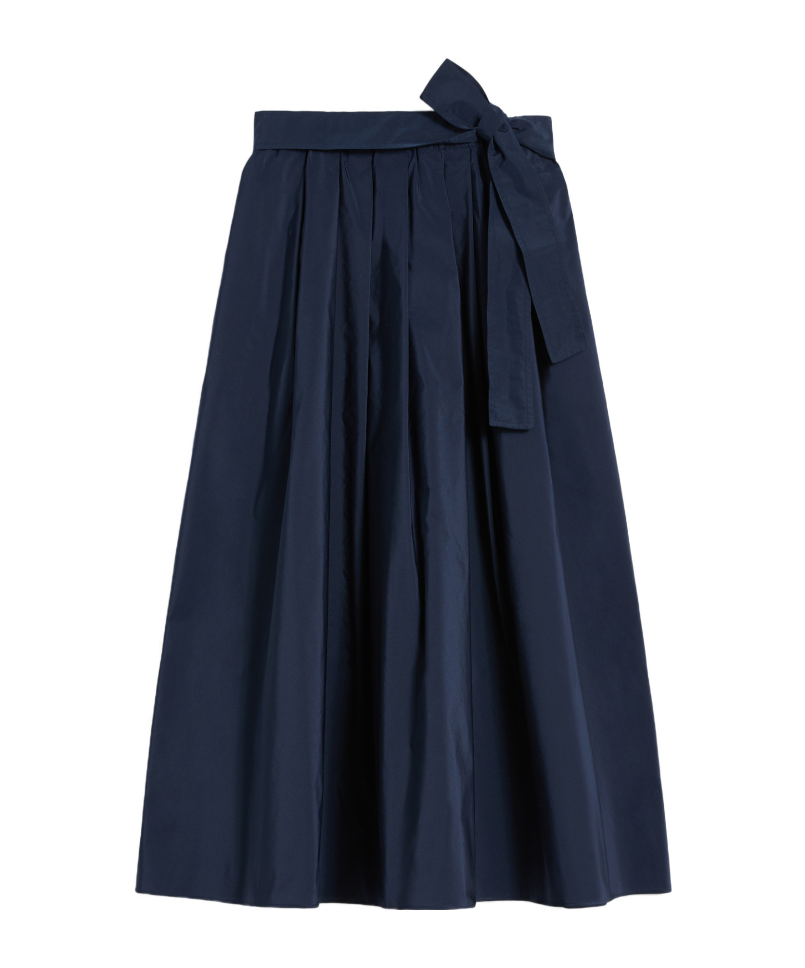 Weekend Max Mara Taffeta Tie-belt Midi Skirt In Blue